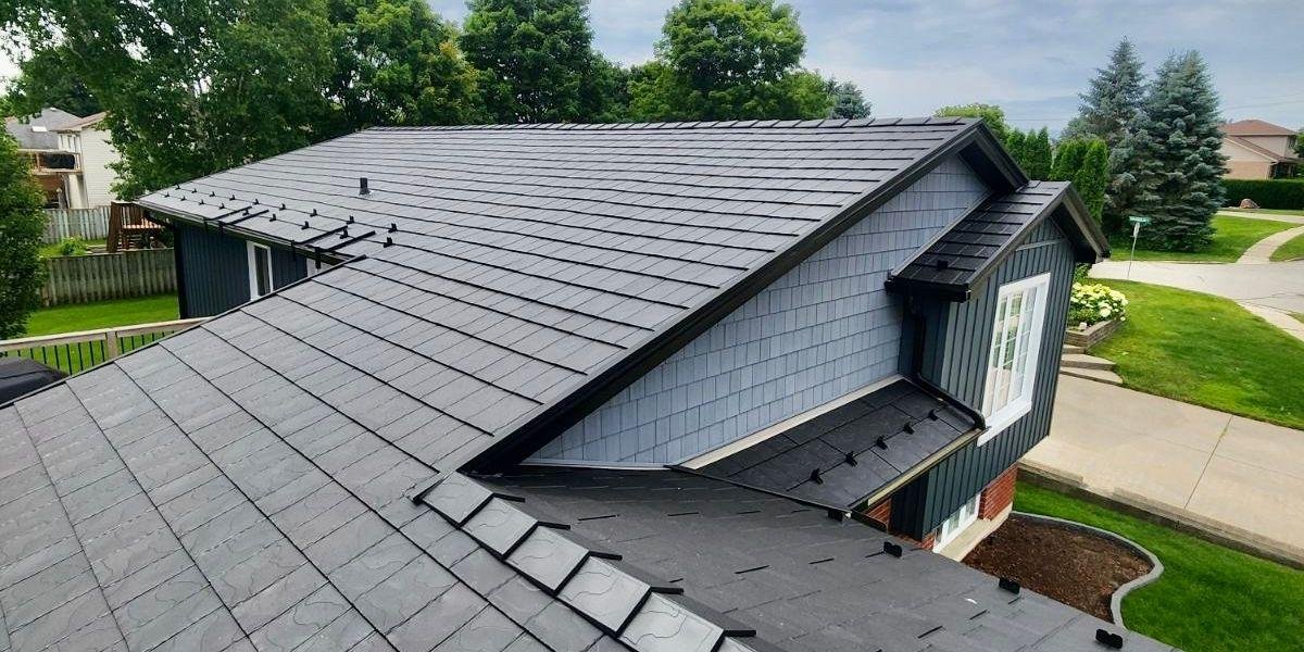 Cochrane Acreage Shop metal shingle roof